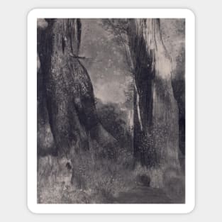 The Trees by Odilon Redon Sticker